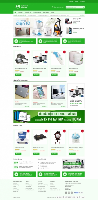 Web bán hàng gia dụng