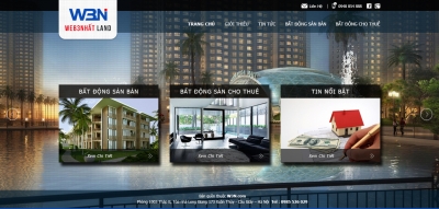 web công ty bất động sản