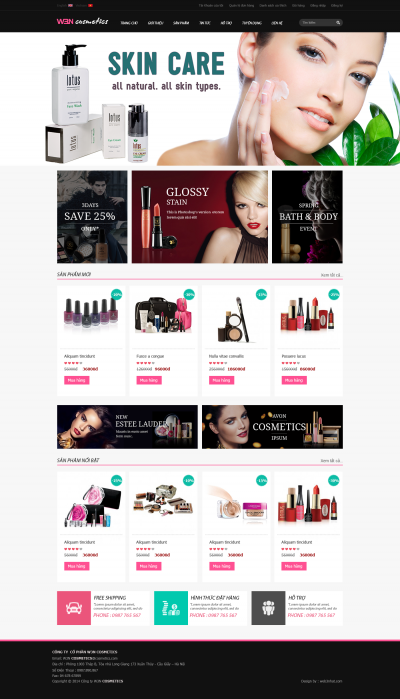 Web bán mỹ phẩm